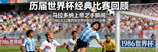 历届世界杯经典比赛回顾 - 马拉多纳上帝之手瞬间